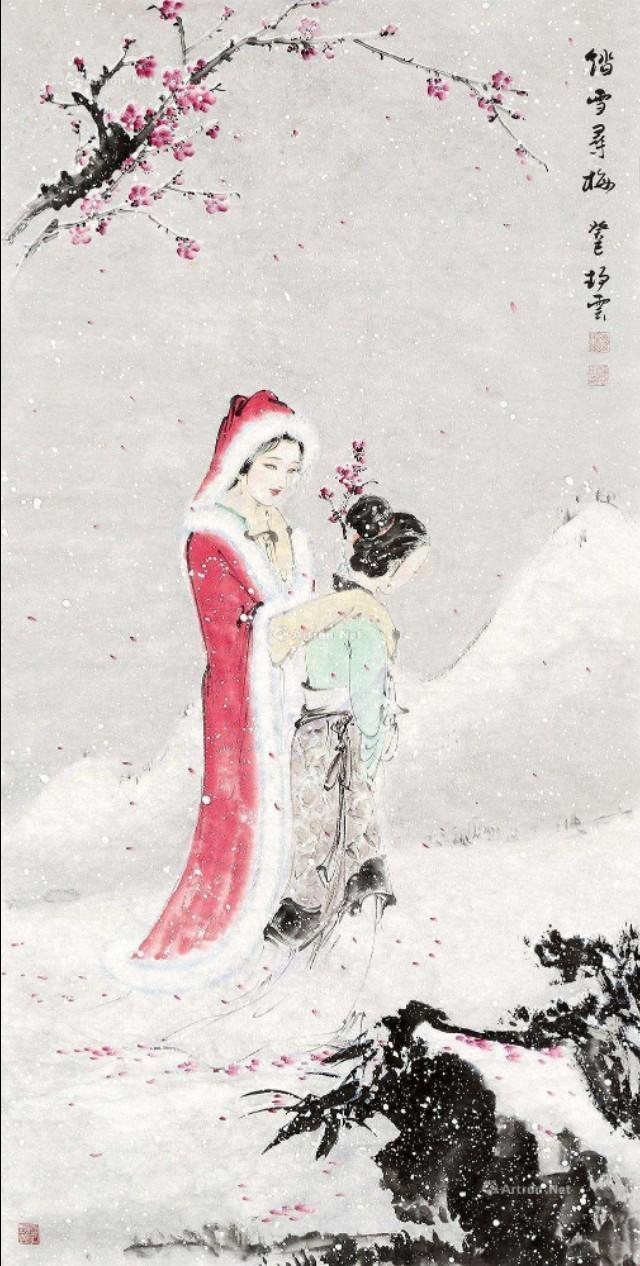 国画里踏雪寻梅图意蕴之美人品之美空灵之美