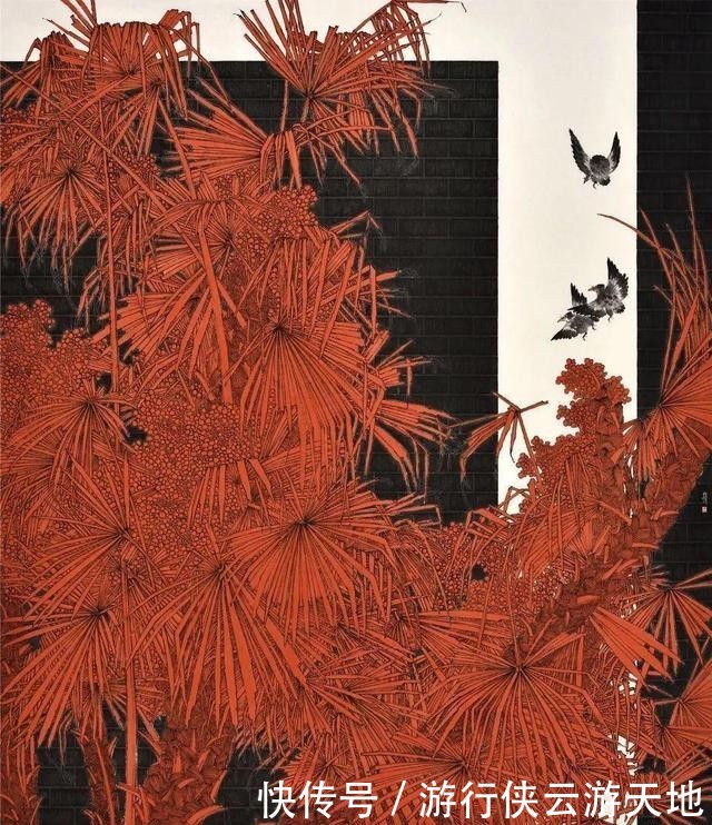 胡秋声的花鸟画,充满了浓郁的生活气息,以情写景,寄情