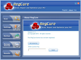 RegCure Registry Cleaner