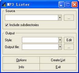 MP3 Lister