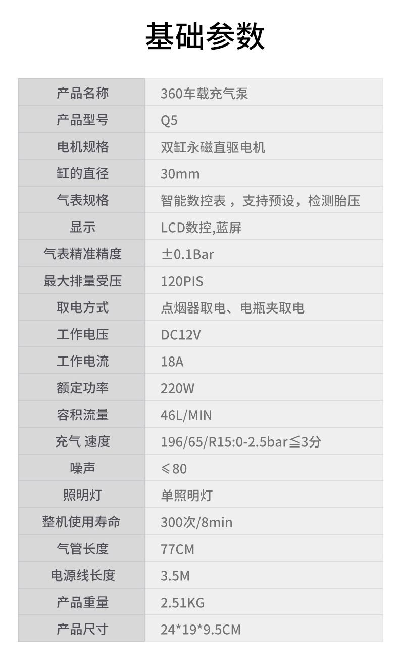 q5充气泵使用方法图解图片