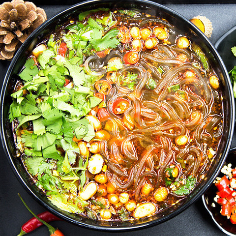 【包邮】京一根 酸辣粉 163g*6桶整箱装 10s秒熟酸辣粉 163g*6桶