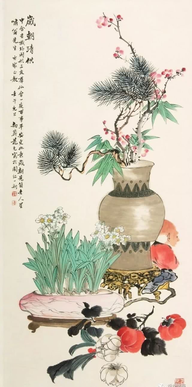 [转载]200幅岁朝清供图,见者平安如意!
