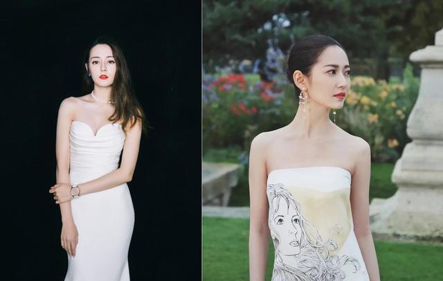 27岁热巴与27岁陈钰琪，同穿抹胸裙，微胖和骨感的差别一目了然插图(15)