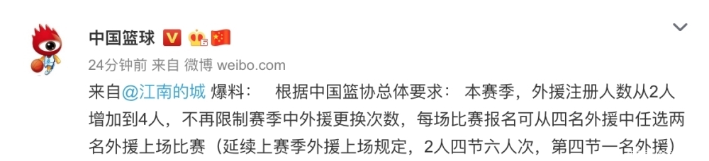 CBA比赛的外援政策
