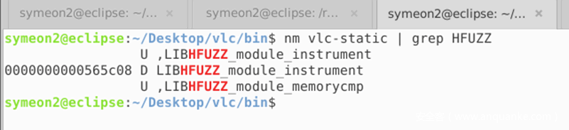 图6:检查Libhfuzz.a库的标志和链接 图6:检查Libhfuzz.a库的标志和链接